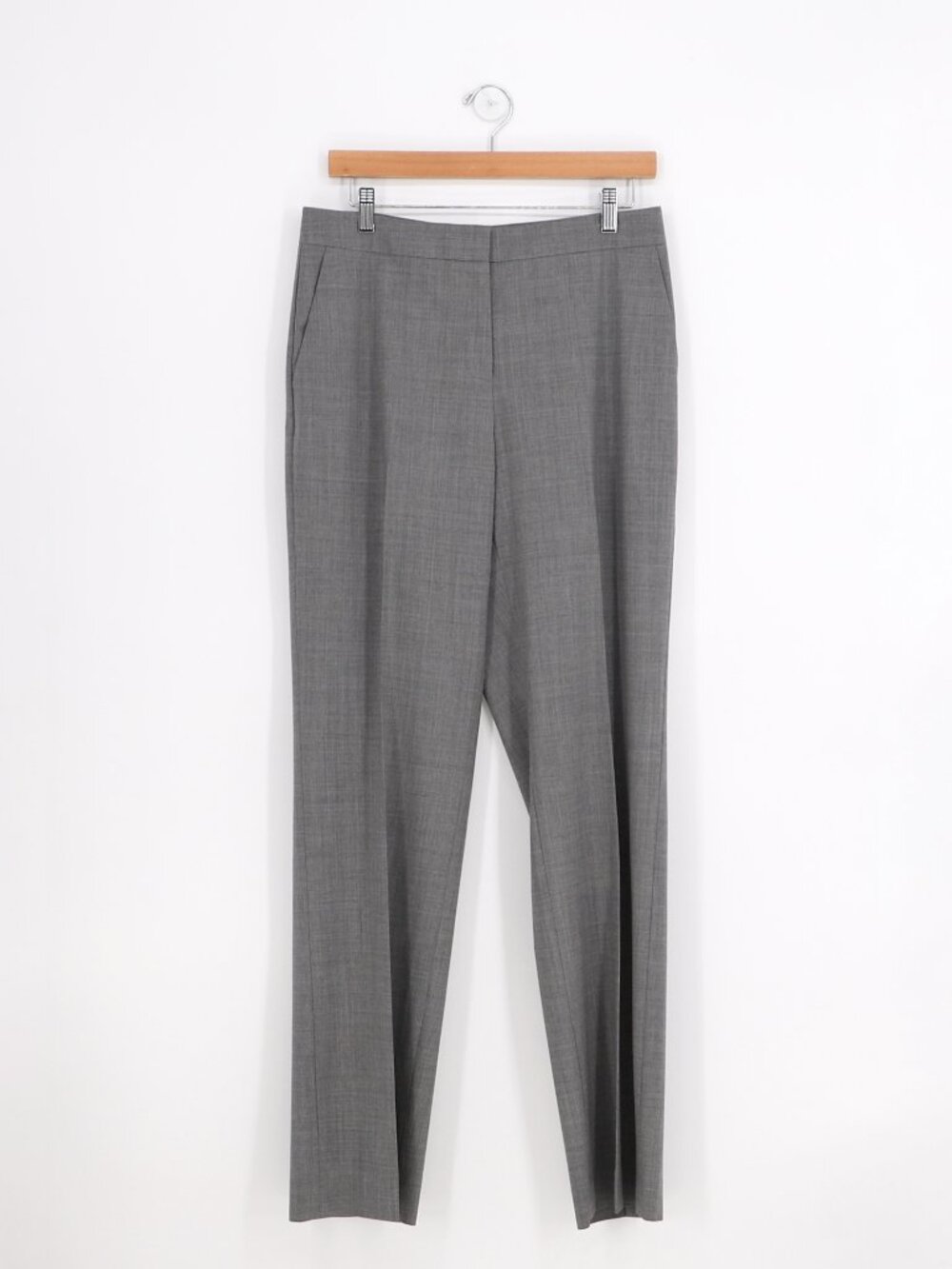 LAFAYETTE 148 NY Wool Stretch Straight Pants in Gray Size 4